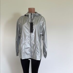 Noli Silver Bomber Jacket Lightweight Hooded